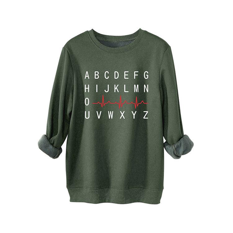 Casual Temperament Women's Thickened Warm Loose Comfort Hoodie