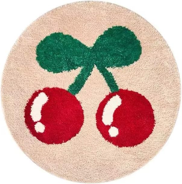 

VIKAMA Bedroom Carpet Plush Cartoon Decorative Girl Room Bedside Blanket Checkroom Living Room Thickened Imitation Cashmere Rug 60X60CM (2X2FT