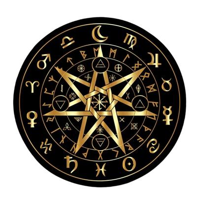 Tappetino per Divinazioni Radiestesiche Tappetino con Disegno di Rune Grafico per Pendoli Astrologici Tappetino per Meditazioni di Equilibrio Decorazione Tappetino per Tarocchi
