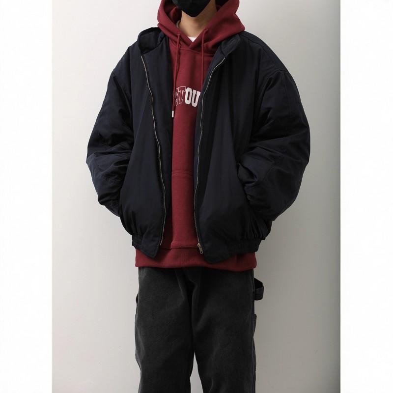 Unisex Vintage Stand Collar Cotton Puffer