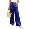 Damen High Waist Weite Hosen mit Taschen Entspannte Passform Gerades Bein Lässige Hosen Geeignet für den täglichen Gebrauch und die Arbeit