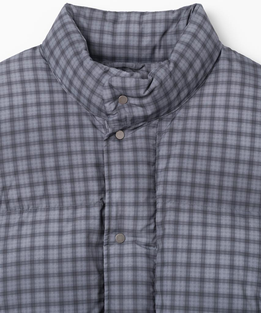 Millo Archive Plaid Pattern Duck Down Padded Jacket [Smoke Grey]