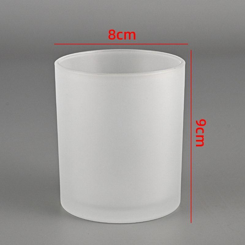 Colored Frosted Glass Candle Jar with Optional Lid - Creative Wide Mouth Design