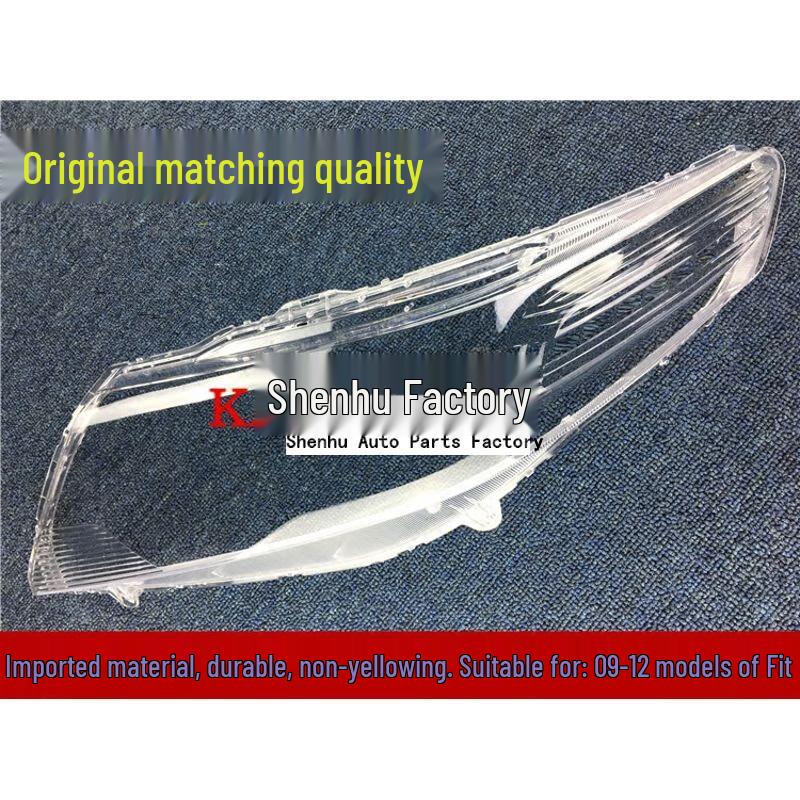 Compatible Headlight Cover for 2009-2012 Honda City - Transparent, Durable Lampshade, Front Headlight Housing.