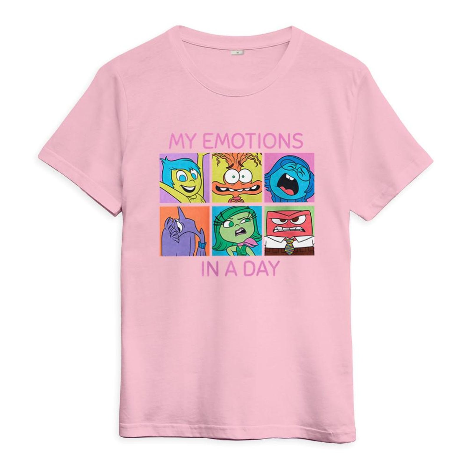Inside Out My Emotions In a Day T-Shirt, Men s and Women s Sizes Tee (NSD-993549) S