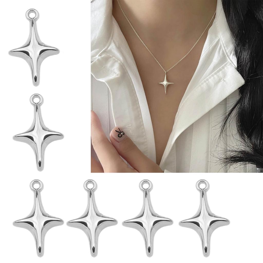 10Pcs Awn Star Shape Pendant for Valentines Day Elegant Awn Star Jewelry Making Necklace Bead DIY Earring Lightweigh