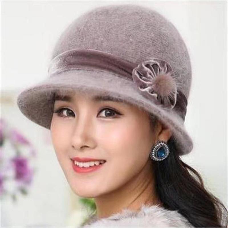 

В язана пряжа для літніх людей середнього віку Осінь зима Літні шапки Жіночі бабусі Теплі товсті умивальники Вітрозахисні морозостійкі літні дами