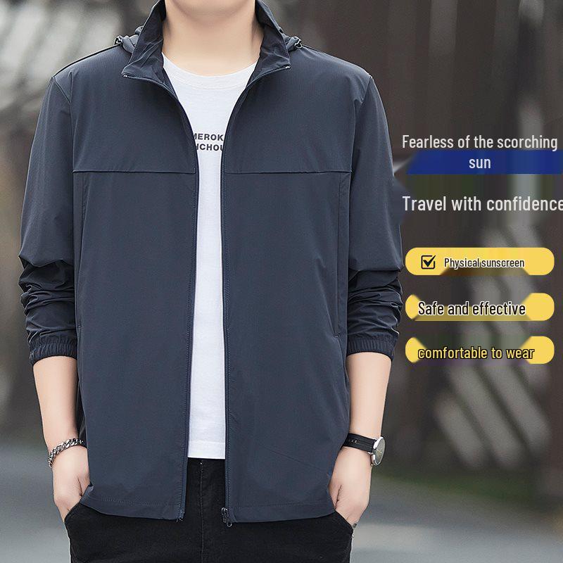 2026 New Men's Ultra-Thin Ice Silk Sun Protection Clothing - Breathable, High-Quality Summer Outdoor Wear