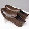 Leather men's soft sole non-slip business casual foot cover hole shoes leather shoes men's breathable and comfortable