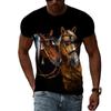 Summer Trendly Men Taste Cool Style Horse Graphic T Shirts Fashion Casual Personality Hip Hop Harajuku Print Streetwear T-shirt