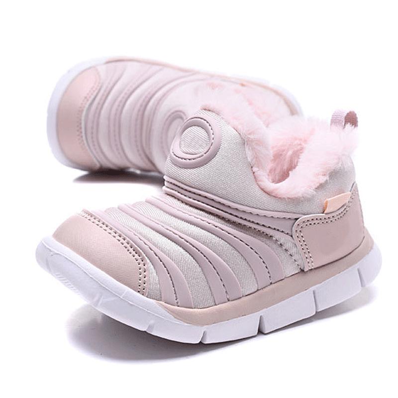 Children s 2026 Warm Cotton Caterpillar Plush Slip-On Shoes for Boys and Girls 25