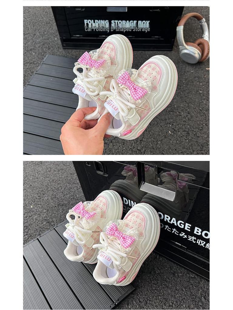 2025 Autumn Girls' Princess Sneakers - Soft Sole White Sports Shoes