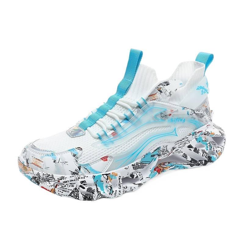 Shoes men's flying woven camouflage tide shoes couple sports shoes casual running shoes mesh shoes Guochao