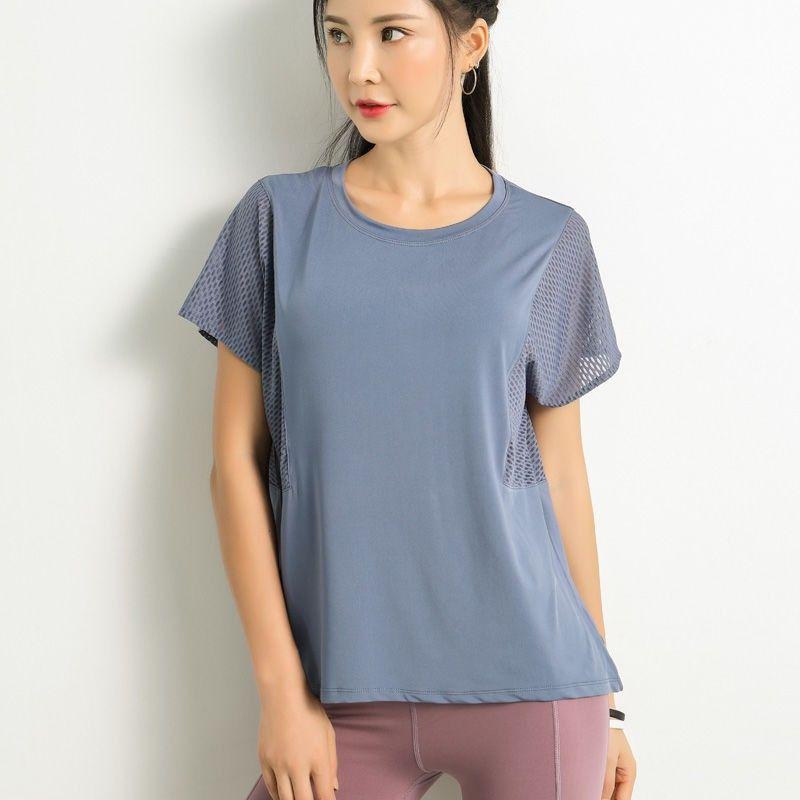 

Небольшая скидка Модная сетчатая женская спортивная верхняя одежда Летняя одежда для бега Фитнес Дышащий жилет для йоги с коротким рукавом Navy blue Size S