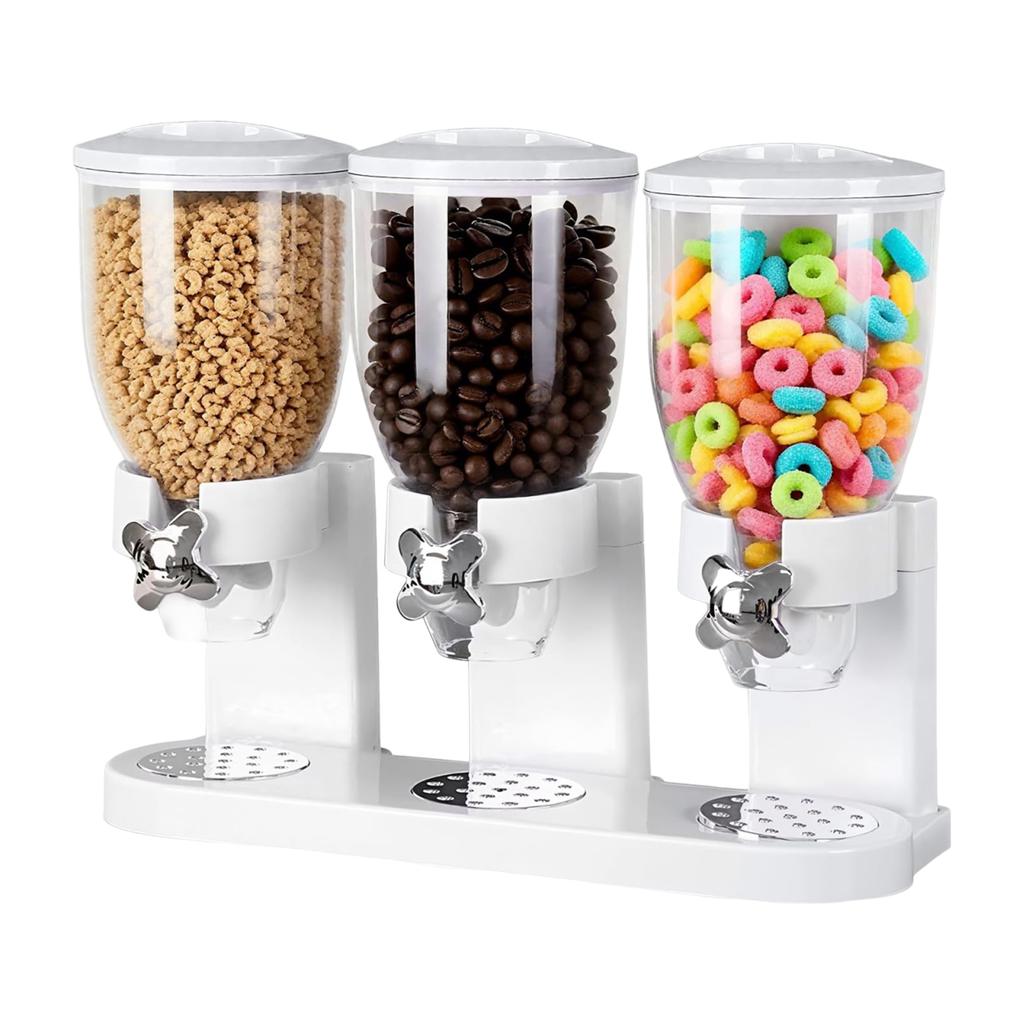 Food Storage Dispenser Plastic Food Storage Grain Distributor Rotating Knob Candy Dispenser for Candy Nuts Grains Granola Snack