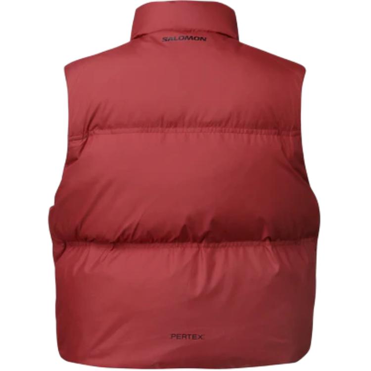 Salomon Logo Stand Collar Zipper Sleeveless Vest Men vest Red LC2580400