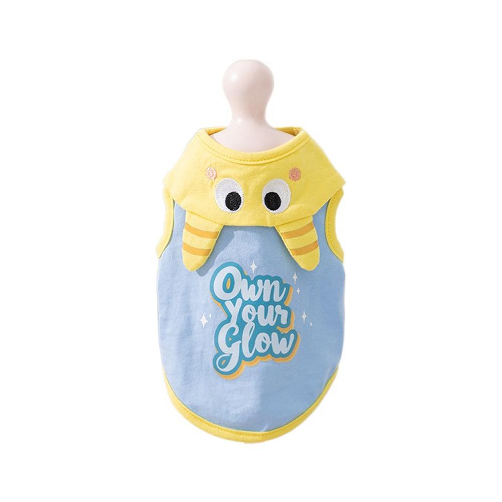 

Comfortable Dog T-Shirt Sleeveless Cat Costume Kawaii Summer Cool Dog Clothes Cat S синий