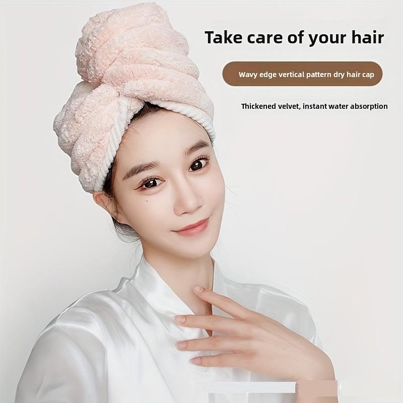 Hair Drying Towel Strong Absorbent Quick Drying Hair Cap Microfiber Hair Towel Dry Hair Cap