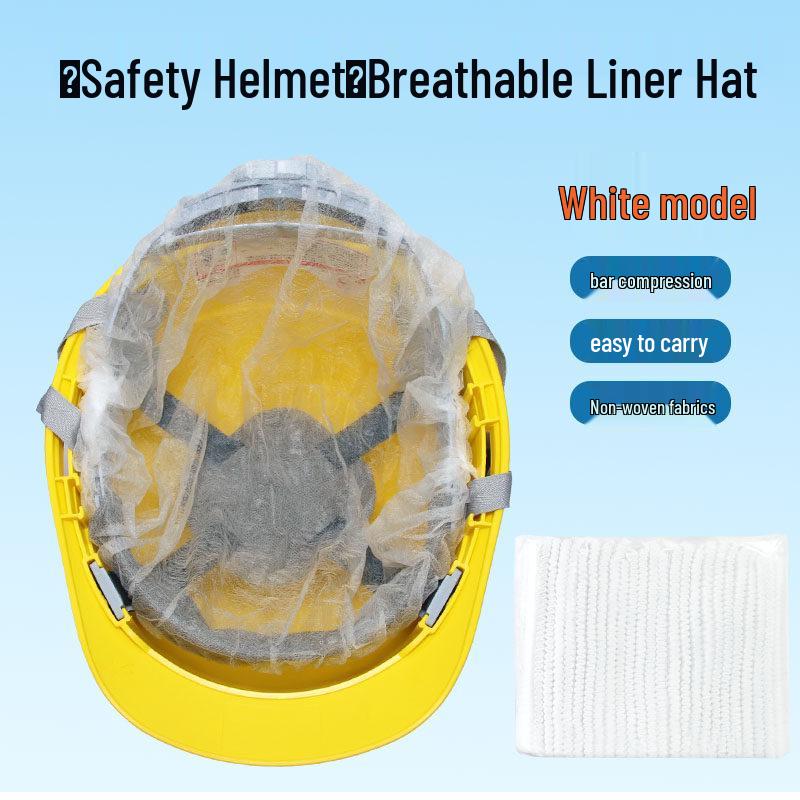 Disposable Non-Woven Helmet Liner Caps белый