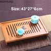Chinesisches Teetablett aus Holz, Schubladentyp, Entwässerung und Wasserspeicher, traditioneller Teetisch, rechteckiges Serviertablett, Zubehör