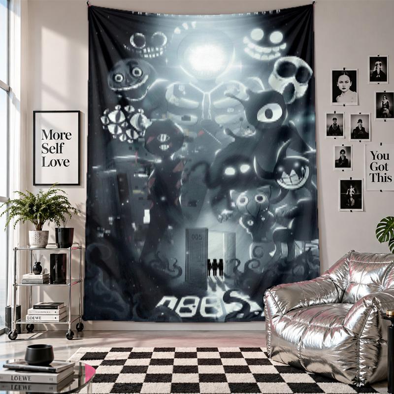 Wall TapestryDoors Art Hanging Cloth Decorative Background Cover for Room Decoration