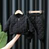 Korean Style Quilted Cotton Winter Jacket Set for Toddlers