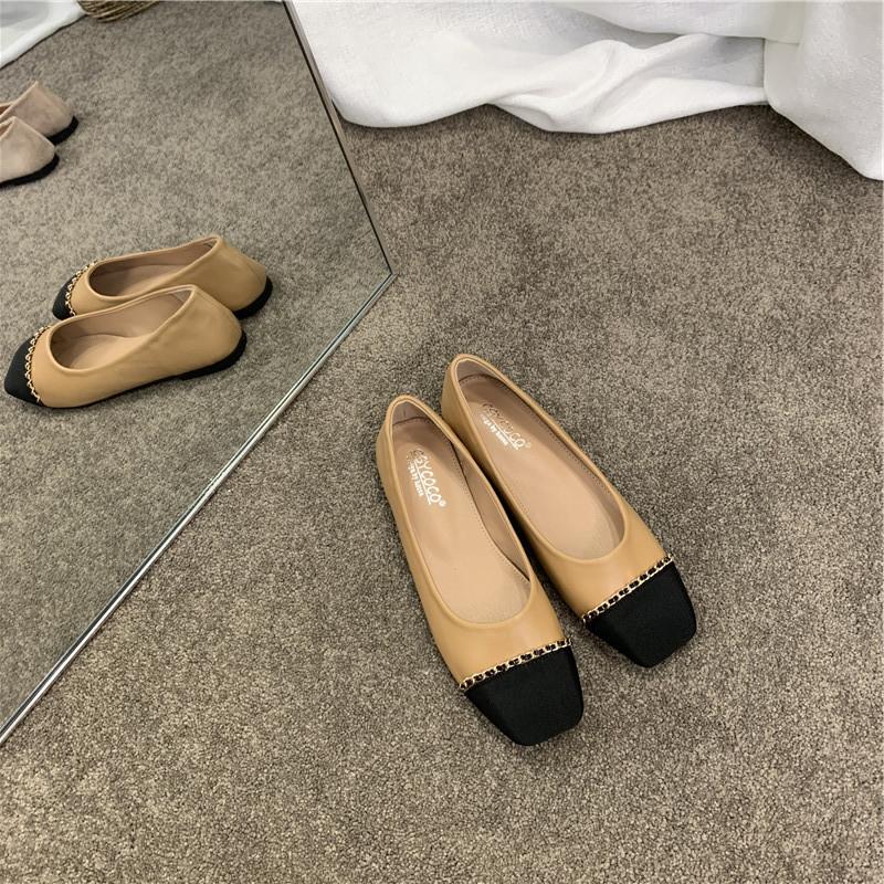 

Темперамент~ Дуду на плоской подошве женская обувь 2025 новая осенняя с мелким вырезом универсальная обувь для бабушки одинарная обувь 39