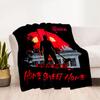 Horror House Welcome Customize Your Name Blanket Multi-purpose Customizable Blanket Warmthful Decor Great for Living Room Home Decor Nap Couch