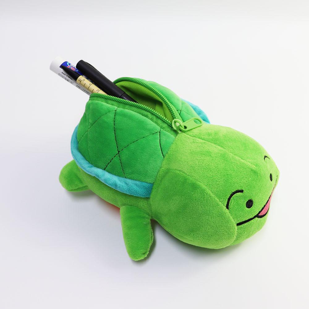 Cute Turtle Pencil Case With Cotton Material For Students And Desk Organization