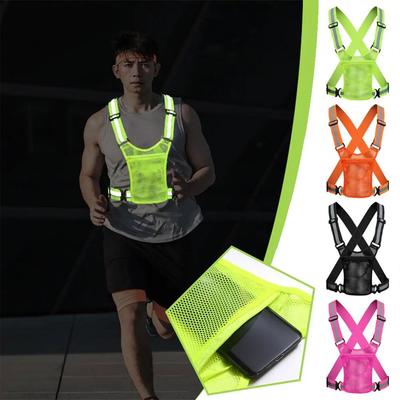 Unisex Light High Visibility Reflective Safety Vest With Storage Bag For Night Cycling Traffic Control Running And Working