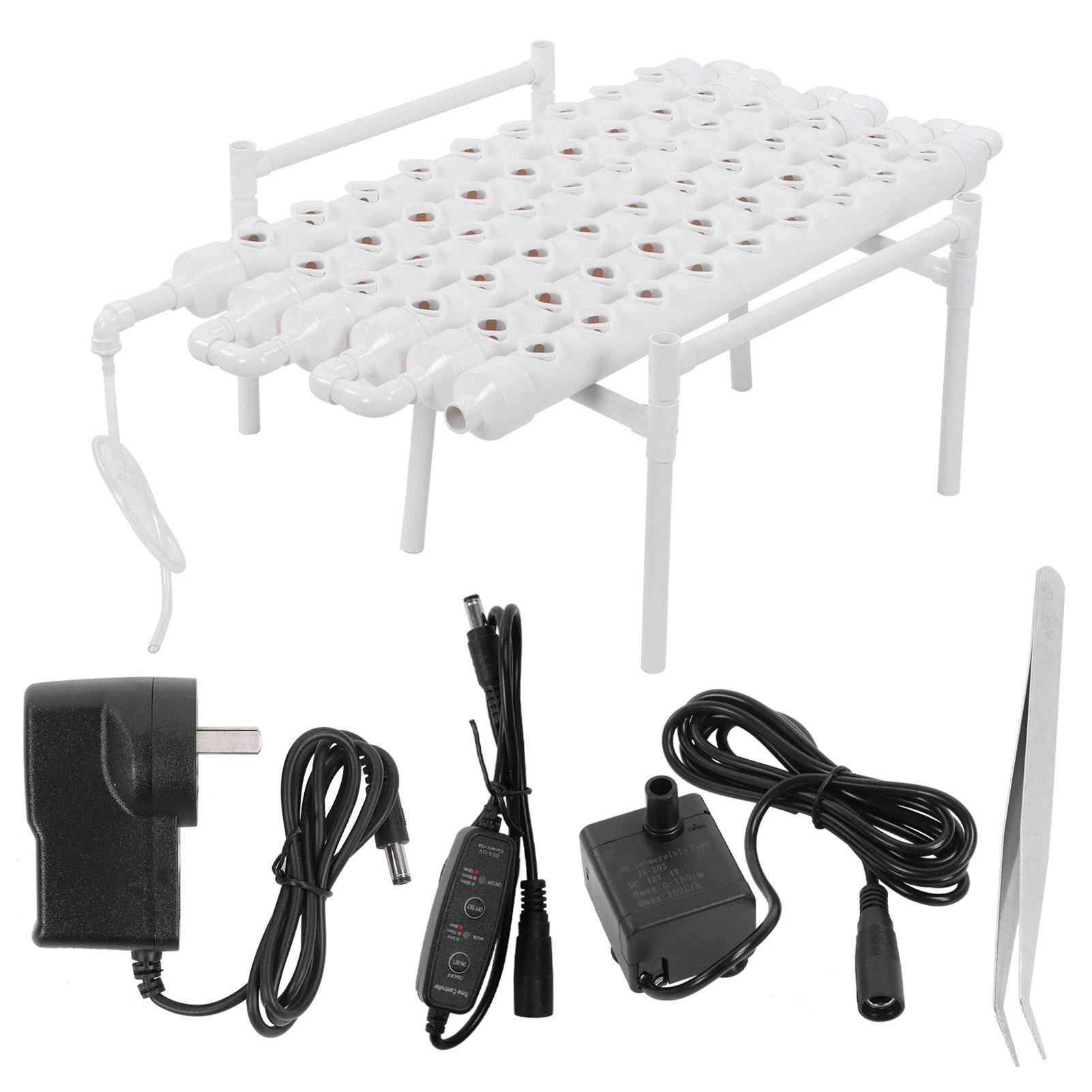 

Комплект для гидропонного выращивания, 1 слой, 54 отверстия, места для посадки растений, трубы из ПВХ, система выращивания растений