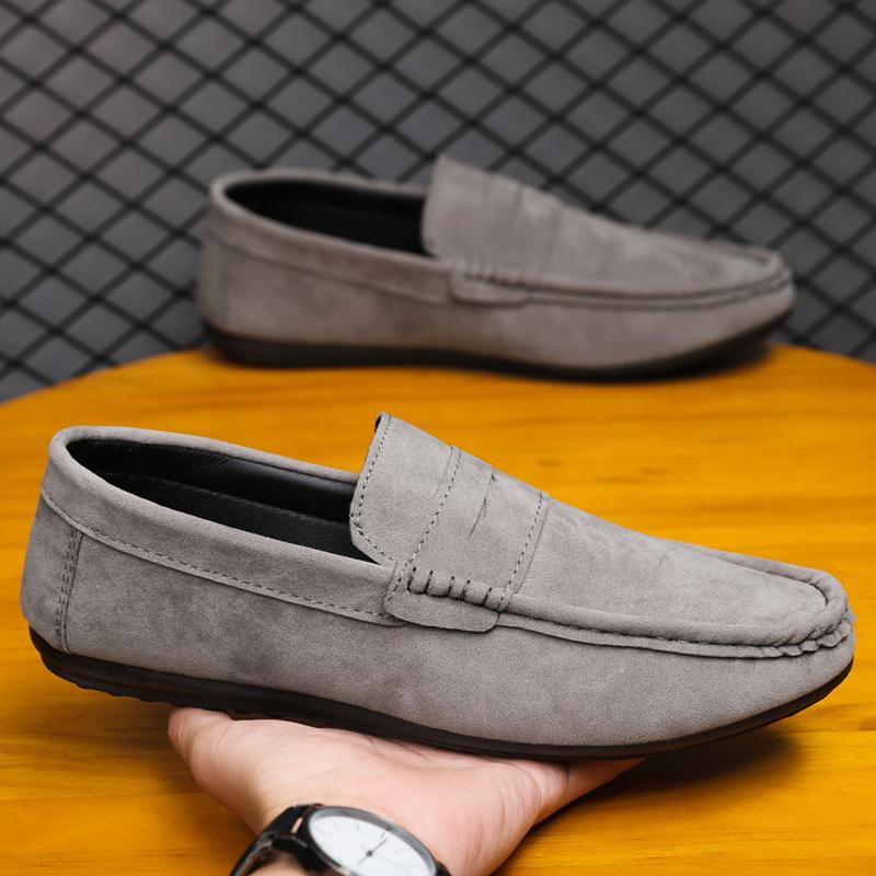 Luxury Brand Fashion Suede Mens Lazy Shoes Men Casual Shoes Breathable Comfort Slip-on Mens Driving Shoes Men Loafers Moccasins