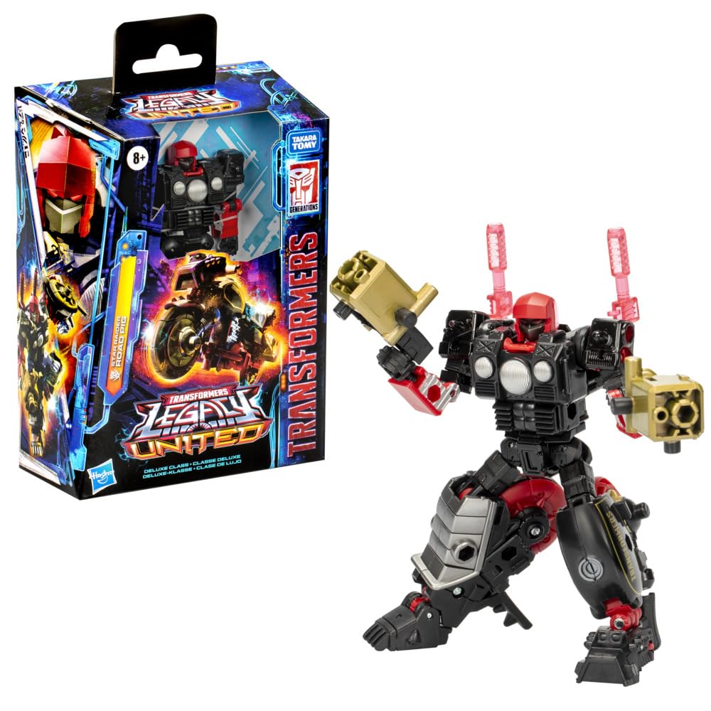 

Transformers Legacy United Deluxe Class Star Raider Road Pig, 5.5-inch Conversion Action Figure, Ages 8+