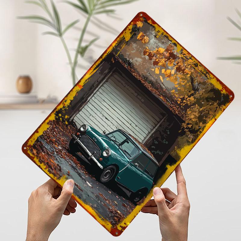 

Vintage Sports Car Cooper in Autumn Tin Plaque Poster Customized Wall Art Retro Vintage Metal Signs for Room Setup Decorations 7.9x11.8In(20x30cm)