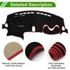 HOPESPANNER Dashboard Mat for Nissan Juke FY15 Series 2010 Dashboard Protective Car Dash Mat Suede Reduces Interior Custom Heat Black with Red Drive