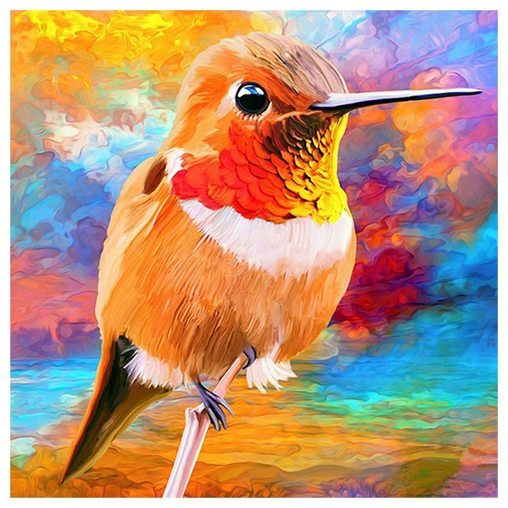Pintura de Diamantes DIY Taladro Redondo Completo Animal Aves Árbol 5D Bordado de Diamantes Mosaico Loro Kit Punto de Cruz Decoración del Hogar Manualidades