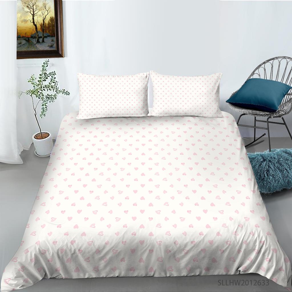 3D-Farbmuster bedruckte Bettwäsche, Einzelbett, Doppelbett, volle Größe, Vintage-Blumenmuster, Kissenbezug und Bettbezug, 2 oder 3 bequeme Heimdekoration