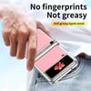 Non -Fingerprint Comfortable Leather Folding Case For Samsung Galaxy Z Flip 4 Flip4 Flip3 Flip 3 5g Shockproof S Pen Holder