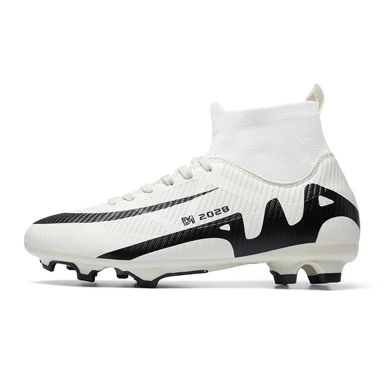 Professional Men Soccer Shoes Studded Adult Football Boots Cleats Turf Indoor Futsal Match Ultralight TF/FG High Ankle Sneakers