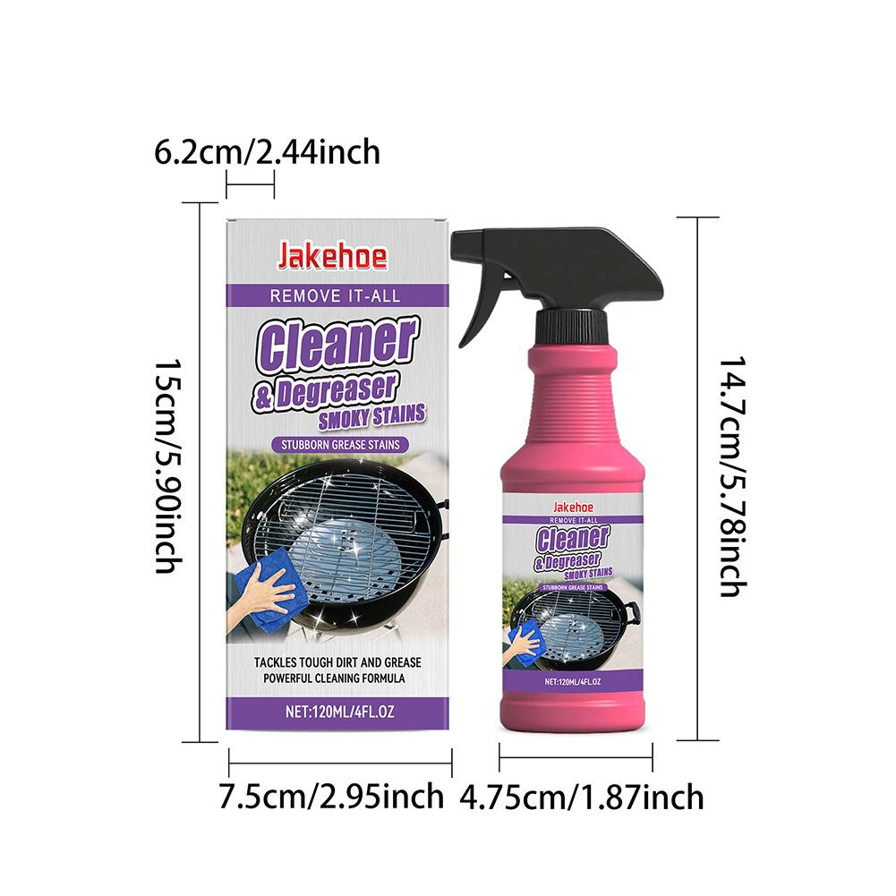 BBQ Grill Cleaner Heavy Duty Degreaser Spray Barbecue Grill Rack Stain Remover for Stainless Steel Porcelain Kitchen Cooktop, Mi