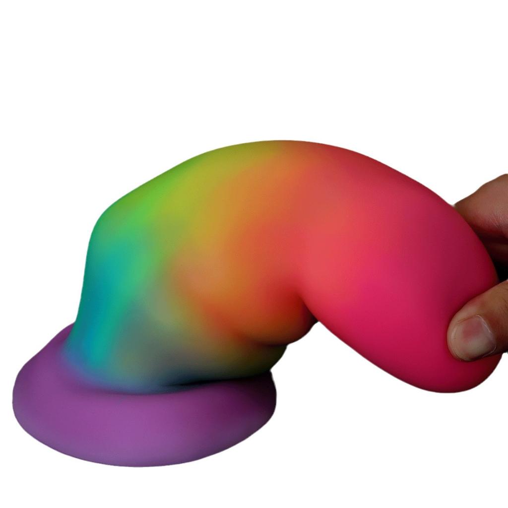 Colorful Mixed Color Shit Butt Plug Luminous Boxing Anal Anal Dilatation Device Liquid Silicone Soft Masturbation Sex Product