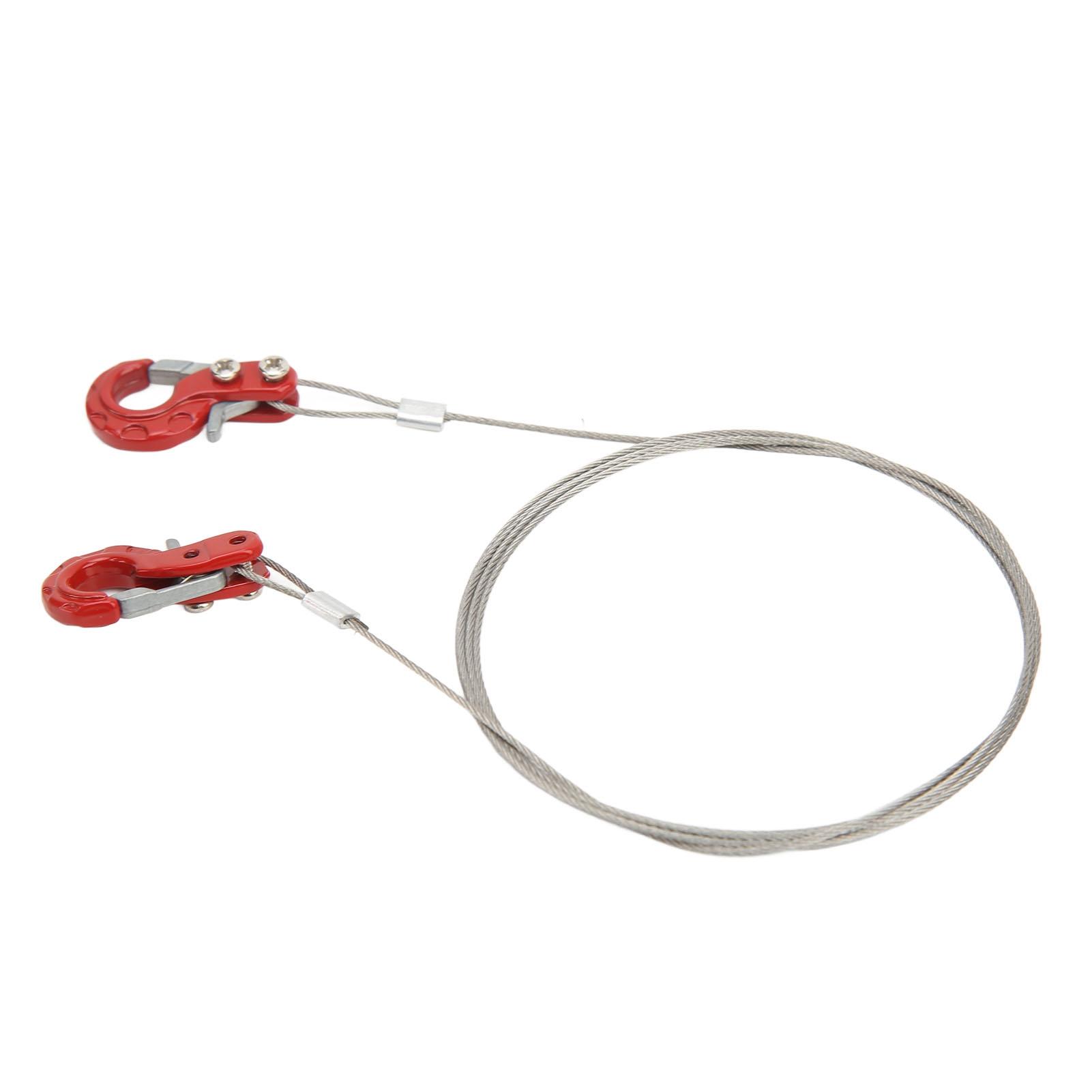 

2pcs RC Metal Trailer Hook Aluminum Alloy Steel Rope Lightweight Compact RC Chain Hook for SCX10