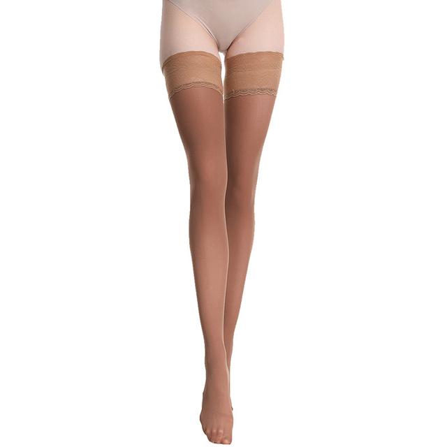 

Women S Velvet Over Knee Socks 80D Lace Top Silicone Long Stockings Plus Size Sexy Hosiery Ladies Autumn Winter Warm Pantyhose One Size