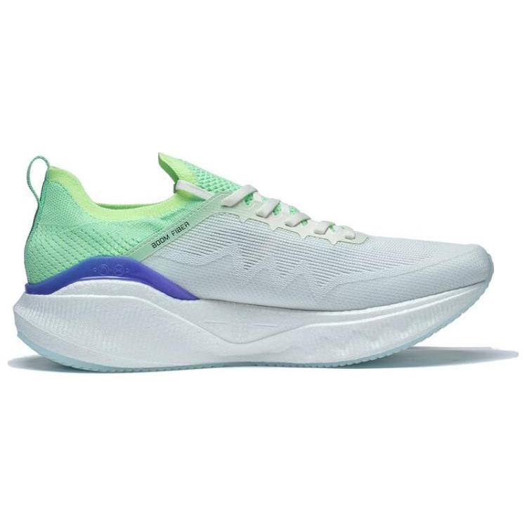 Li Ning YueYing 3.0 Pro Textil, TPU-Dämpfung Rutschfest Niedrig geschnitten Marathon Laufschuhe Unisex Weiß Cyan ARHT017-2