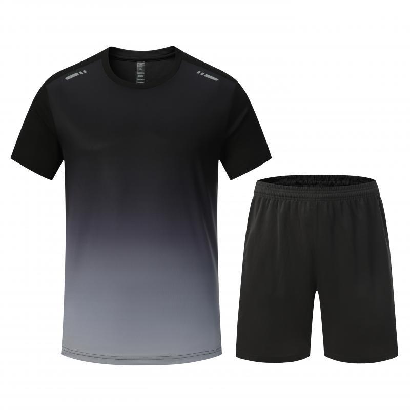 Adult Running Sportswear Quick Drying T-shirt Set Short Sleeve Uniform Fitness Clothes Tracksuit Gym Sports Outfit Clothing