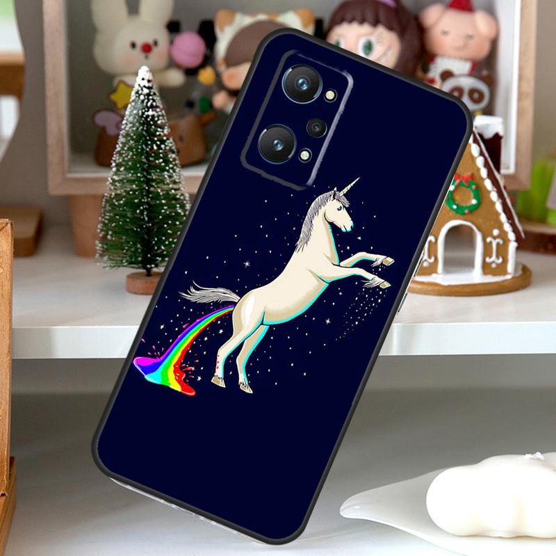 Cute Rainbow Unicorn For OPPO Realme C55 C35 C33 C31 C30 C25 C21Y C11 GT Neo 5 3T 2T Realme 10 9 11 Pro Plus Case