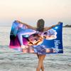 1pc Frozen5 Beach Towel with Custom Name, Beach/Swimming/Bath/Picnic/Camping Towel, Suitable for Seaside Beaches