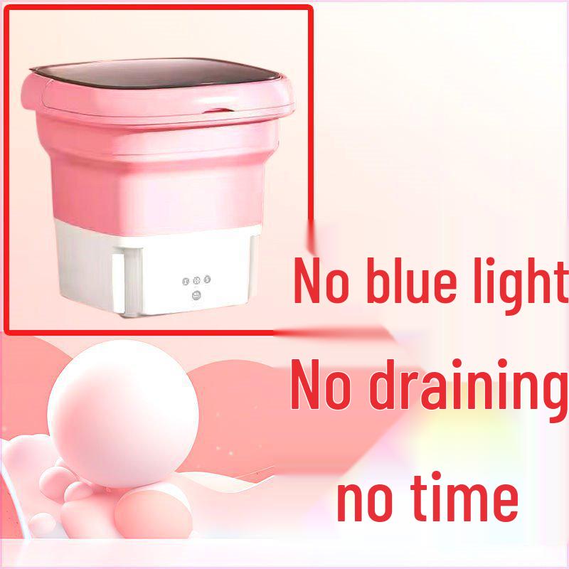 Мини-складная стиральная машина: Компактная автоматическая стирка и отжим для нижнего белья и носков