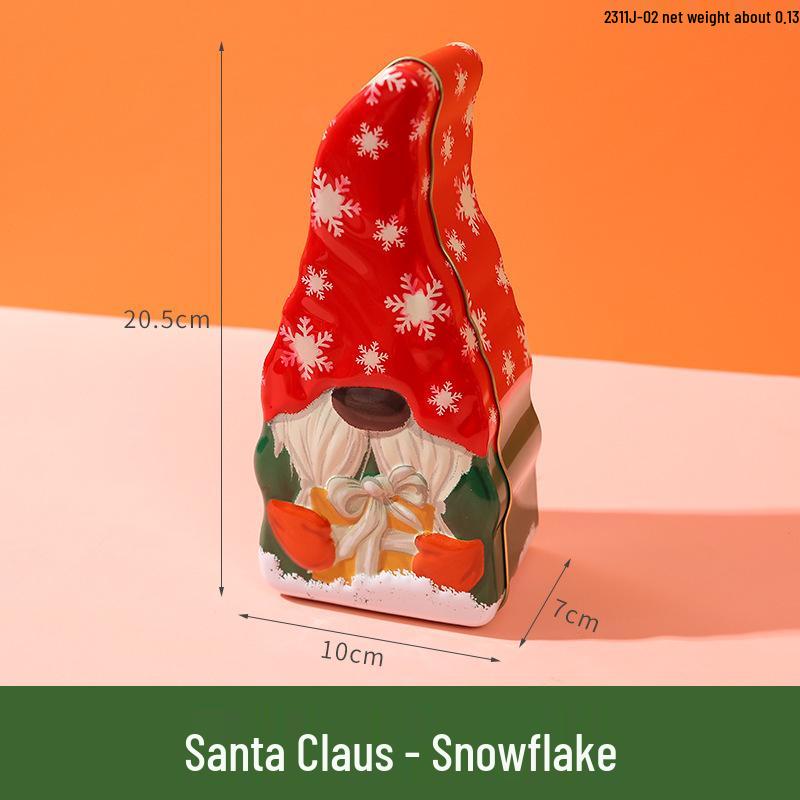 Christmas Gingerbread Man & Santa Claus Tin Cookie and Candy Storage Box