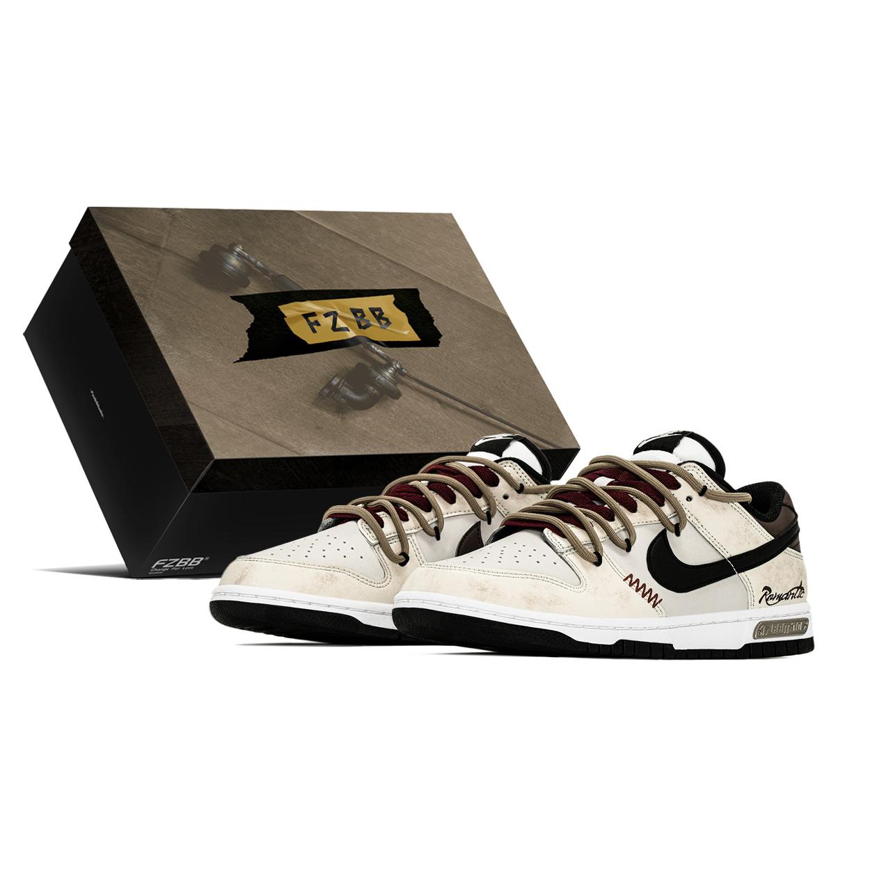 

Nike Dunk Slip Resistant Abrasion Resistant Low top Skateboard Shoes Unisex Beige Brown HF4292-100(TeamA-S-BOX) 38.5